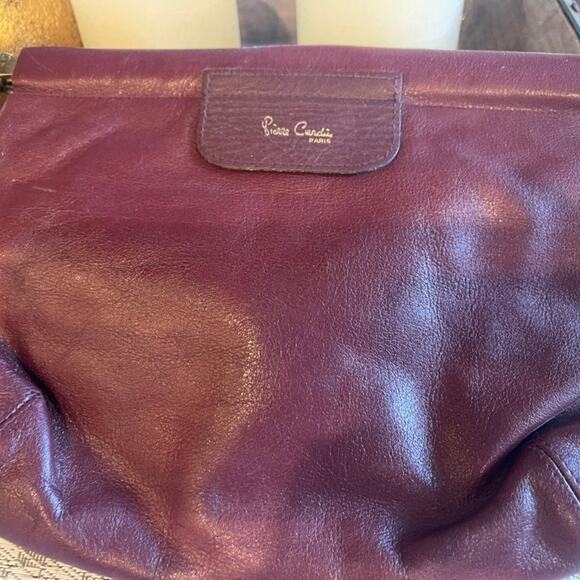 Pierre Cardin Paris vintage maroon leather clutch - Picture 11 of 11